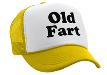 Load image into Gallery viewer, OLD FART - funny over the hill joke gag - Vintage Retro Style Trucker Cap Hat - Five Panel Retro Style TRUCKER Cap
