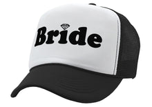 Load image into Gallery viewer, BRIDE - wedding bridesmaid marriage party - Vintage Retro Style Trucker Cap Hat - Five Panel Retro Style TRUCKER Cap
