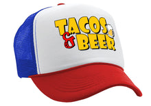 Load image into Gallery viewer, TACOS &amp; BEER - Five Panel Retro Style TRUCKER Cap
