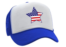 Load image into Gallery viewer, AMERICAN STAR - usa patriot america 4th - Vintage Retro Style Trucker Cap Hat - Five Panel Retro Style TRUCKER Cap
