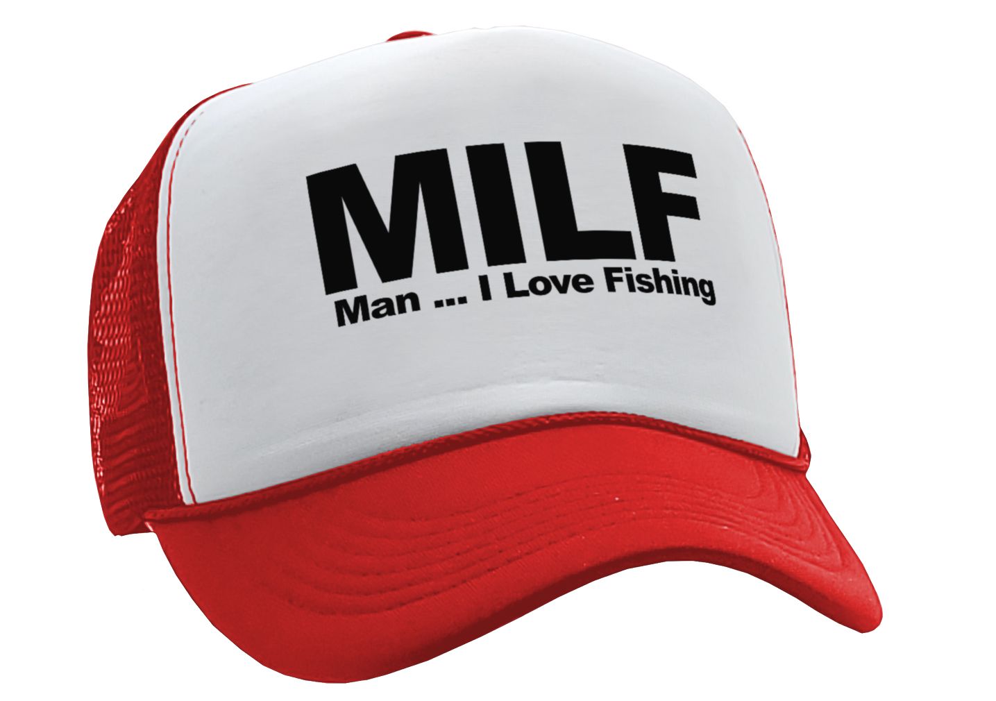 MILF - Man I Love Fishing - Five Panel Retro Style TRUCKER Cap