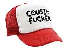 Load image into Gallery viewer, COUSIN F___ER - Five Panel Retro Style TRUCKER Cap
