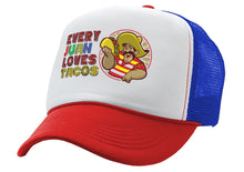 Load image into Gallery viewer, Every JUAN Loves Tacos - burrito - Five Panel Retro Style TRUCKER Cap
