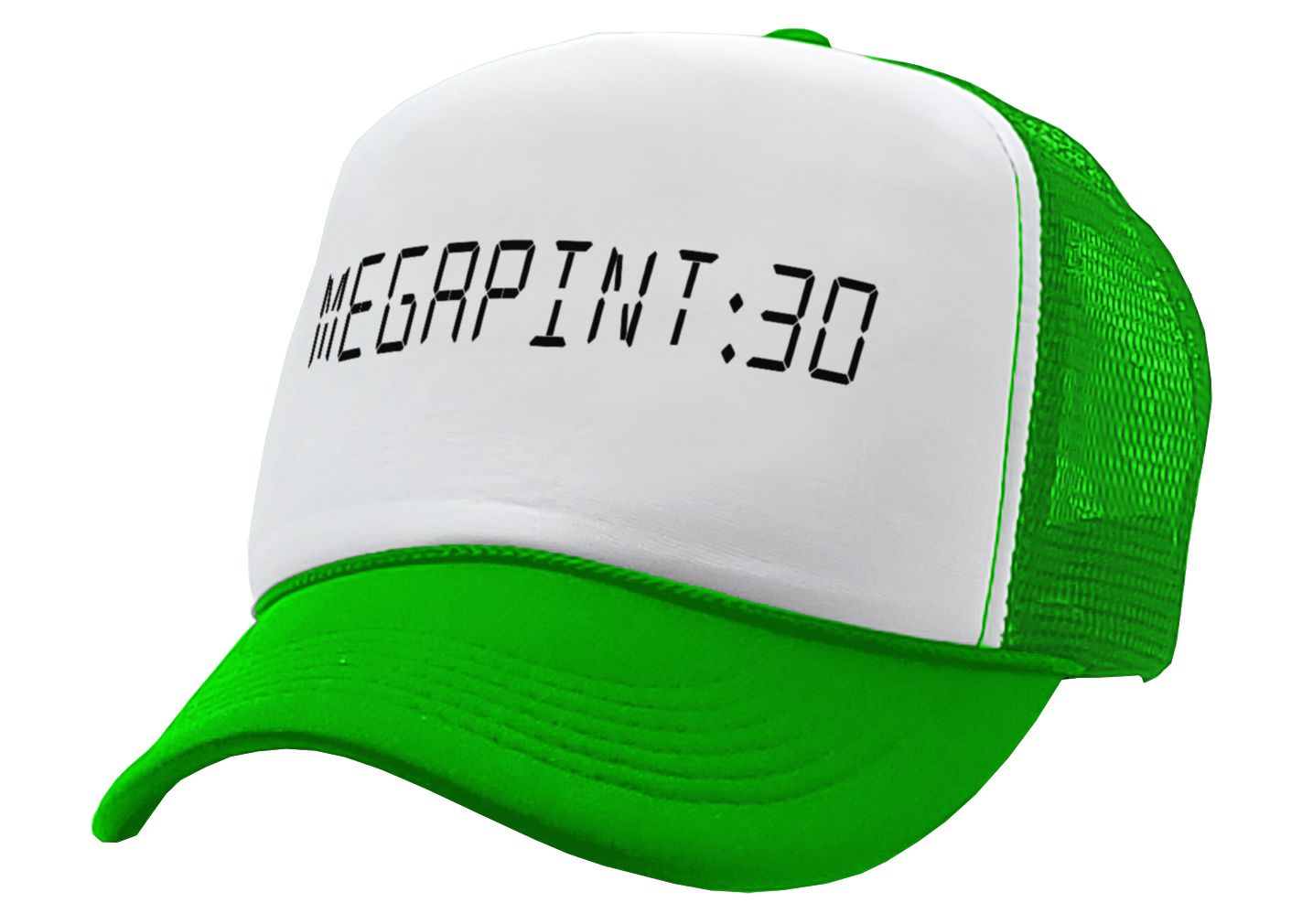 MEGAPINT30 - Vintage Retro Style Trucker Cap Hat - Five Panel Retro Style TRUCKER Cap