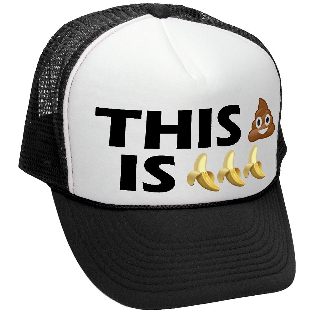 THIS S--- IS BANANAS - funny parody joke - Mesh Trucker Hat Cap - Five Panel Retro Style TRUCKER Cap