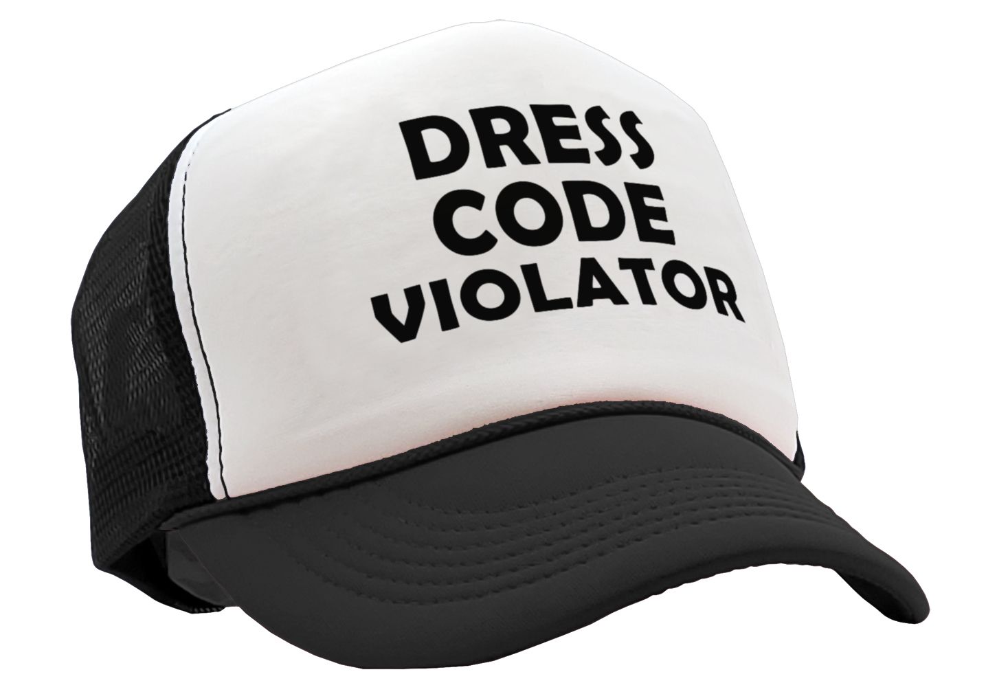 DRESS CODE VIOLATOR - Five Panel Retro Style TRUCKER Cap