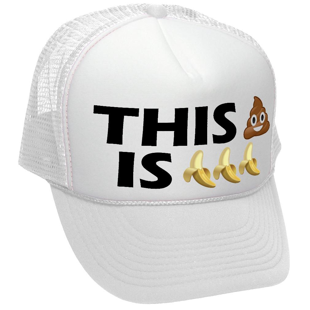 THIS S--- IS BANANAS - funny parody joke - Mesh Trucker Hat Cap - Five Panel Retro Style TRUCKER Cap