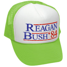 Load image into Gallery viewer, REAGAN BUSH &#39;84 - funny retro vintage style - Unisex Adult Trucker Cap Hat - Five Panel Retro Style TRUCKER Cap
