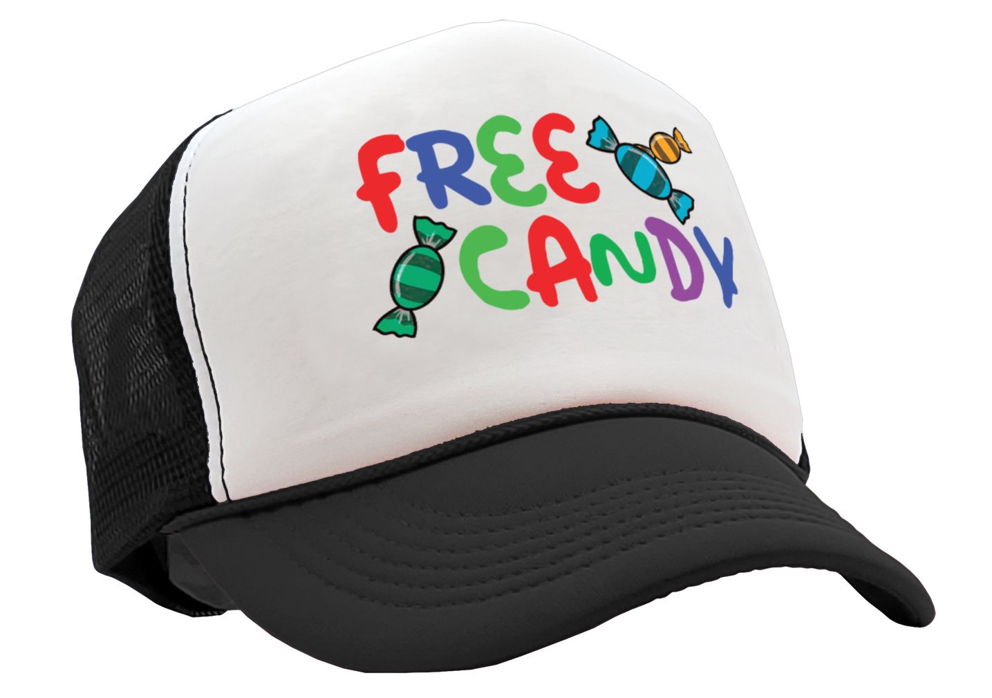 FREE CANDY - Five Panel Retro Style TRUCKER Cap