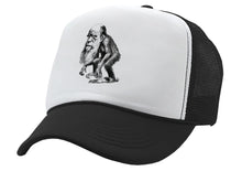 Load image into Gallery viewer, DARWIN EVOLUTION - funny science denier - Vintage Retro Style Trucker Cap Hat - Five Panel Retro Style TRUCKER Cap
