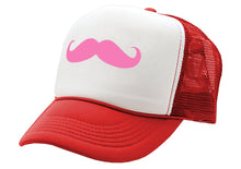 Load image into Gallery viewer, PINK MUSTACHE - Five Panel Retro Style TRUCKER Cap
