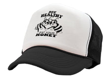 Load image into Gallery viewer, BEE HEALTHY - Eat Your Honey - Vintage Retro Style Trucker Cap Hat - Five Panel Retro Style TRUCKER Cap
