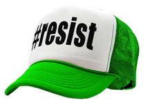 Load image into Gallery viewer, RESIST - hashtag resistance movement fight - Vintage Retro Style Trucker Cap Hat - Five Panel Retro Style TRUCKER Cap
