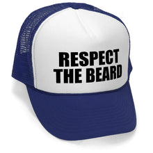 Load image into Gallery viewer, RESPECT THE BEARD - Unisex Adult Trucker Cap Hat - Five Panel Retro Style TRUCKER Cap
