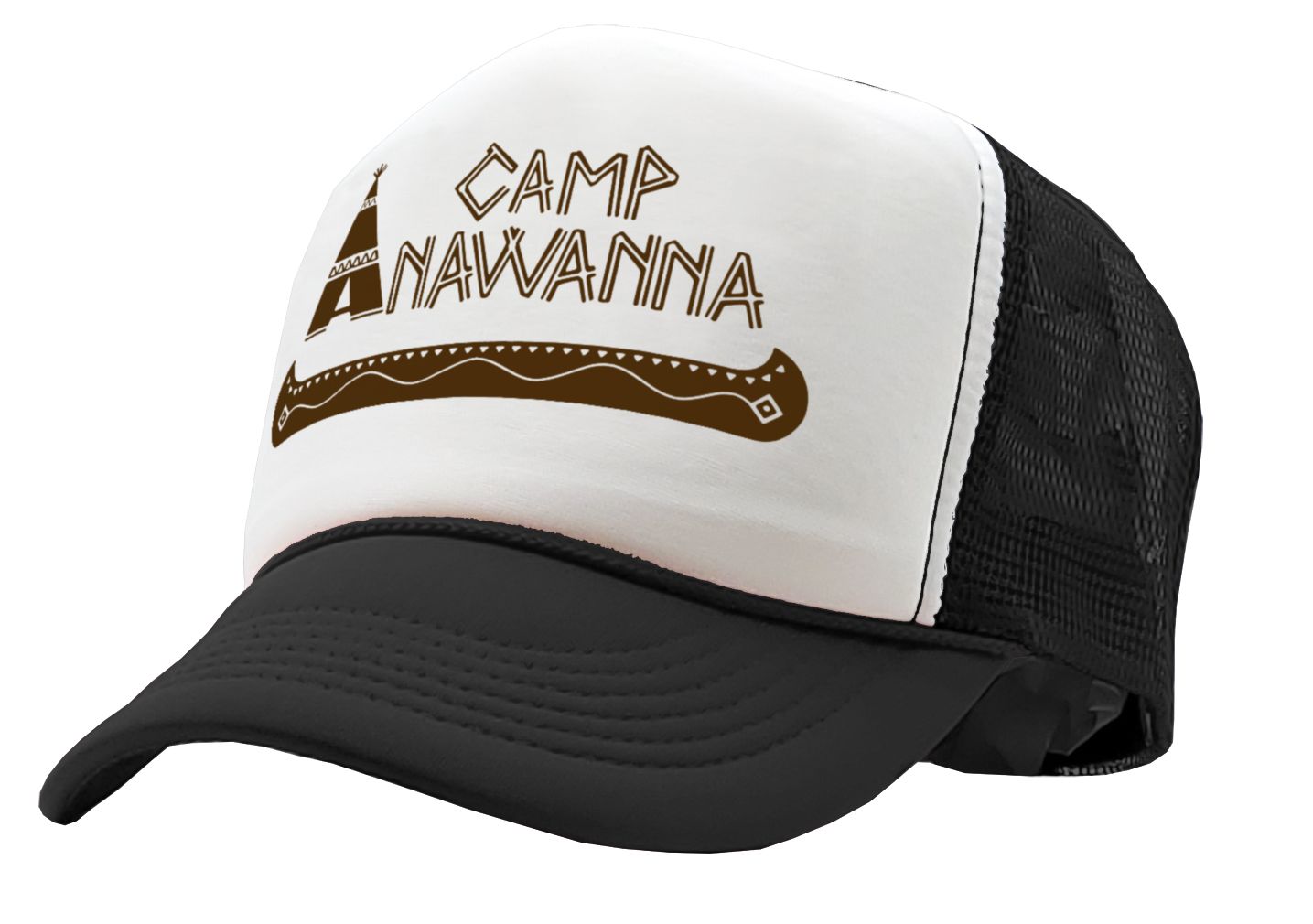 CAMP ANAWANA - shorts campground camping - Vintage Retro Style Trucker Cap Hat - Five Panel Retro Style TRUCKER Cap