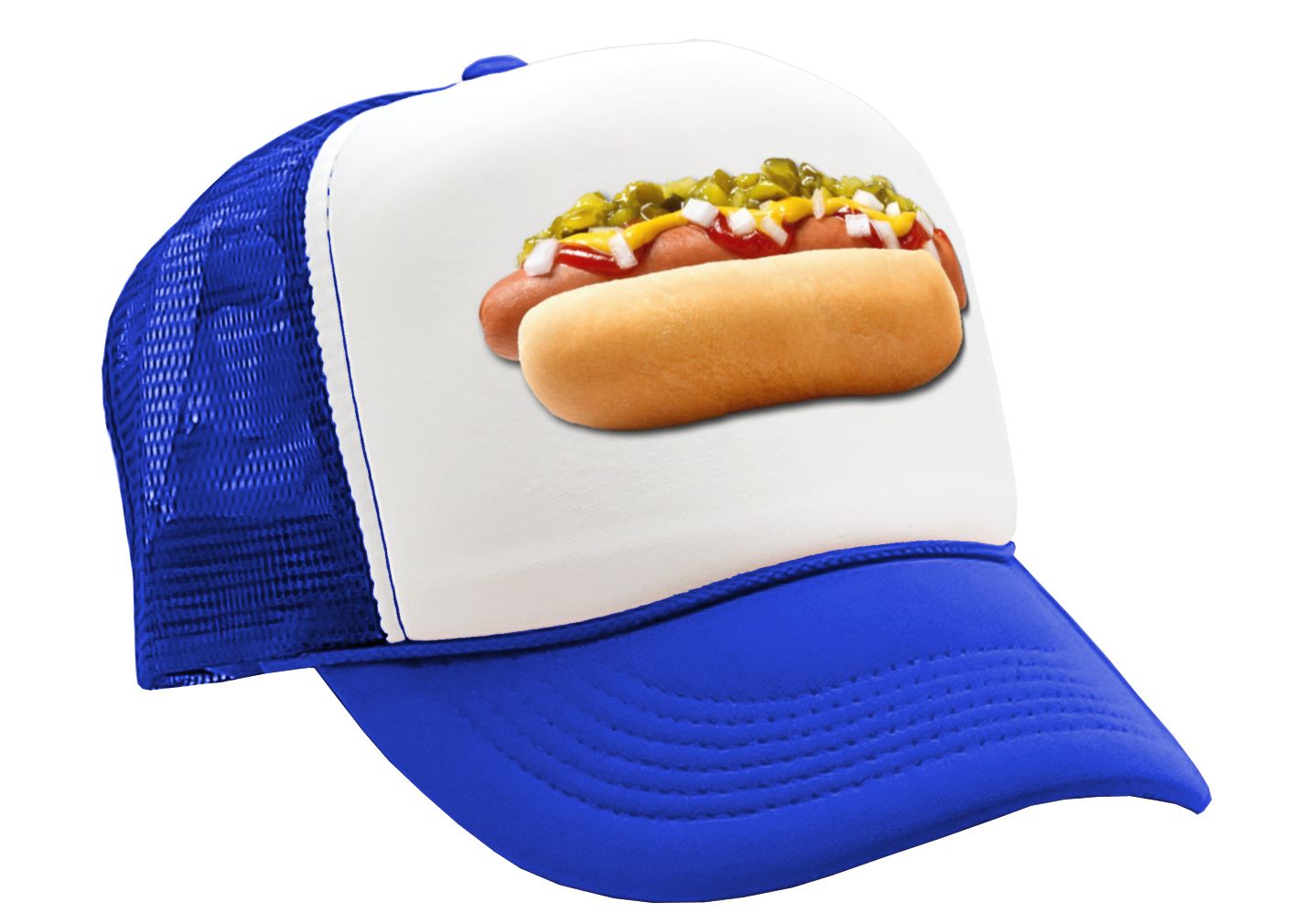 HOT DOG - Concession Truck Fair Carnival Snack - Vintage Retro Style Trucker Cap Hat - Five Panel Retro Style TRUCKER Cap