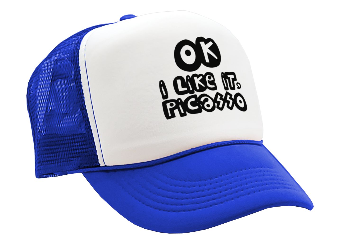 OK I Like It Picasso - viral video - Vintage Retro Style Trucker Cap Hat - Five Panel Retro Style TRUCKER Cap