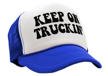 Load image into Gallery viewer, KEEP ON TRUCKIN&#39; - trucker groovy - Vintage Retro Style Trucker Cap Hat - Five Panel Retro Style TRUCKER Cap
