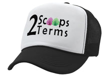 Load image into Gallery viewer, TWO SCOOPS - 2 TERMS - Five Panel Retro Style TRUCKER Cap
