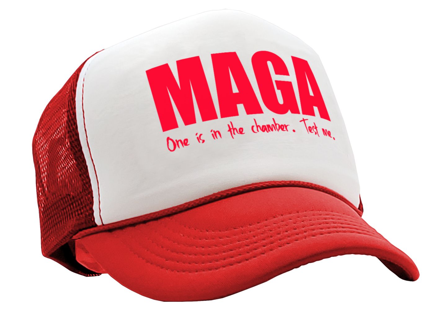 MAGA - One is in the chamber - Five Panel Retro Style TRUCKER Cap