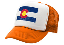 Load image into Gallery viewer, COLORADO FLAG - coloradan mountain state - Adult Trucker Cap Hat - Five Panel Retro Style TRUCKER Cap
