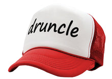 Load image into Gallery viewer, DRUNCLE - drunk uncle fathers day funny gag - Vintage Retro Style Trucker Cap Hat - Five Panel Retro Style TRUCKER Cap
