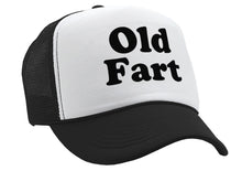 Load image into Gallery viewer, OLD FART - funny over the hill joke gag - Vintage Retro Style Trucker Cap Hat - Five Panel Retro Style TRUCKER Cap
