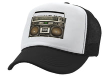 Load image into Gallery viewer, BOOMBOX - classic 80&#39;s 90&#39;s breakdancing - Vintage Retro Style Trucker Cap Hat - Five Panel Retro Style TRUCKER Cap
