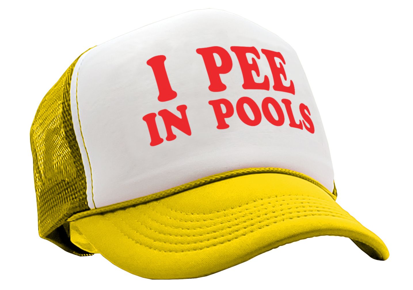 I Pee In Pools - Five Panel Retro Style TRUCKER Cap