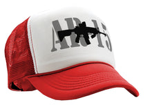 Load image into Gallery viewer, AR-15 - ar15 assault rifle gun rights usa - Adult Trucker Cap Hat - Five Panel Retro Style TRUCKER Cap
